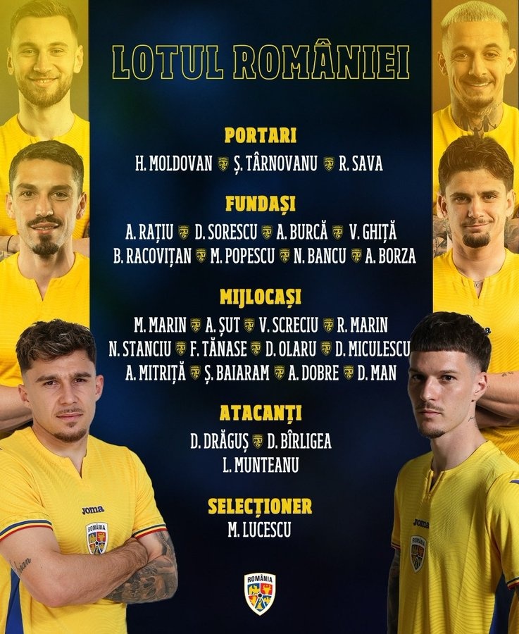 罗马尼亚名单：斯坦丘领衔 浙江外援米特里策 玉昆外援布尔克在列