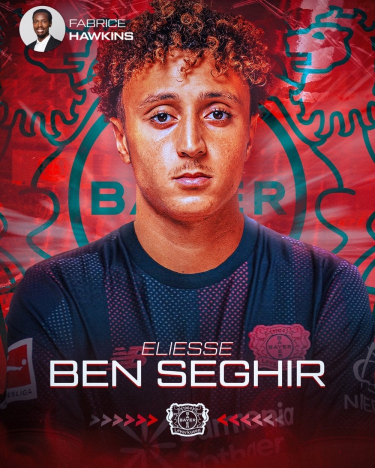 记者：勒沃库森引进摩纳哥边锋本-塞吉尔达协议，转会费3500万欧