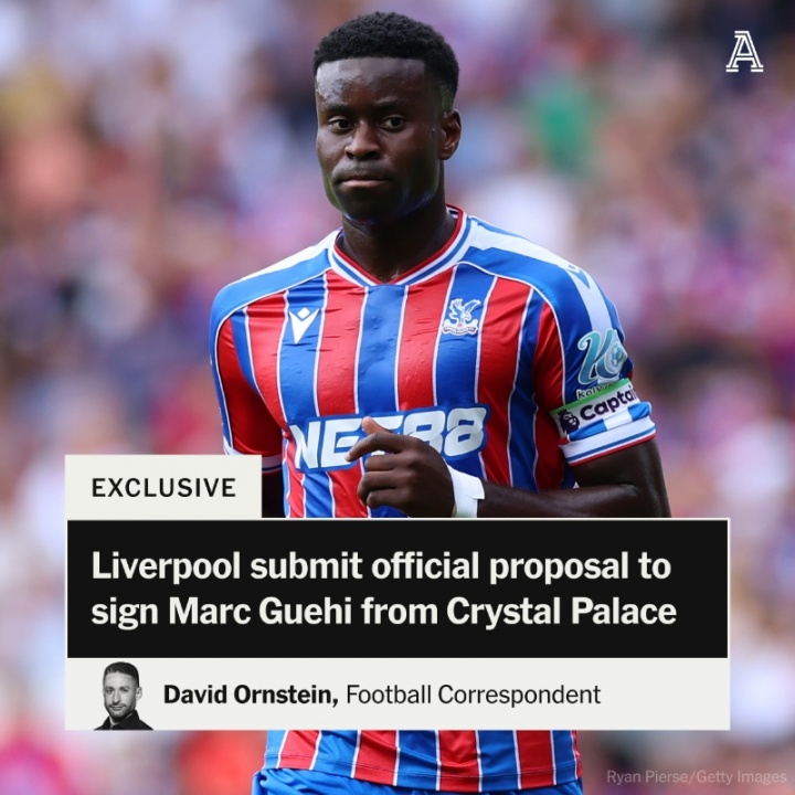 TA：利物浦正式报价格伊，金额3500万镑水晶宫还未回复