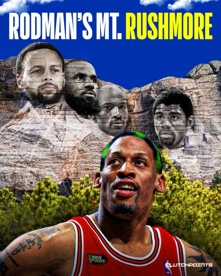 你认同吗？罗德曼分享他的总统山人选：乔詹库&魔术师！