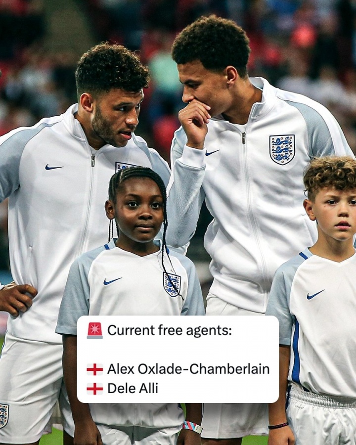 巅峰身价1.4亿欧！29岁阿里&32岁张伯伦均无球可踢 现总身价410万