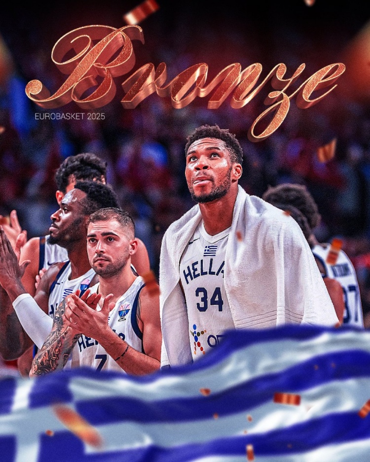16年的等待！希腊男篮自2009年欧锦赛后再次在国际大赛上夺得奖牌