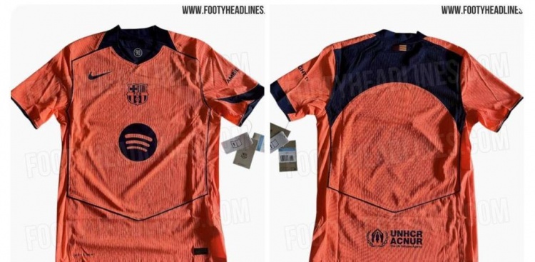 世体：巴萨欧冠对纽卡将首次身着橙色第三客场球衣出战