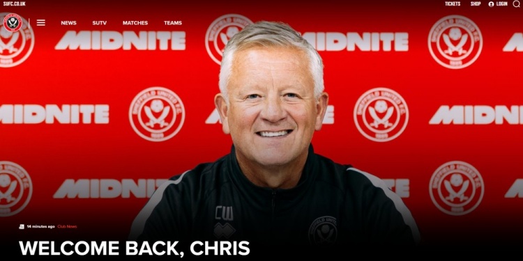 三进宫！官方：怀尔德出任英冠谢菲尔德联新帅 签至2027年夏天