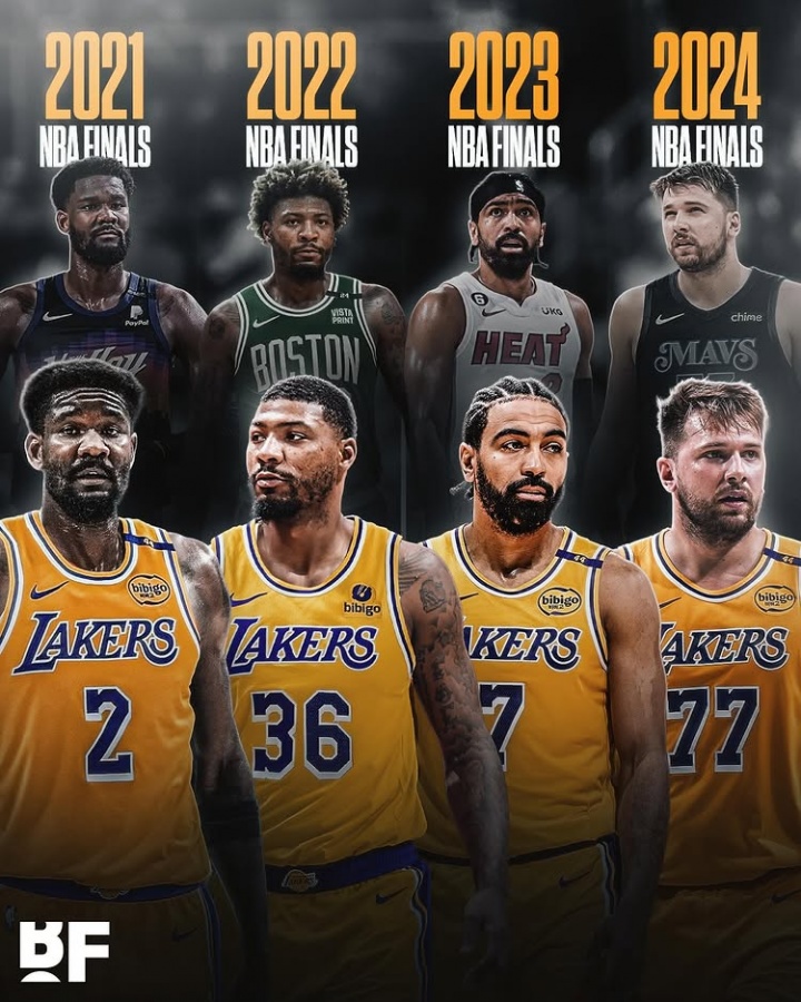 21-24连续4年的总决赛球队成员如今齐聚湖人 但都是亚军