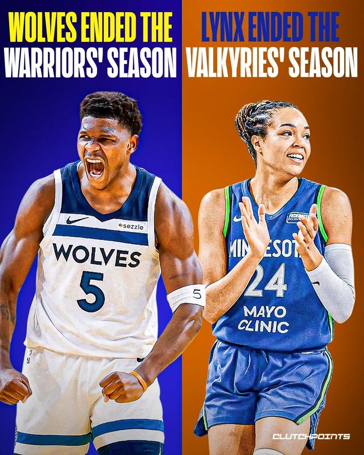 双线告捷！森林狼今年淘汰了勇士 明尼苏达山猫淘汰了金州女武神