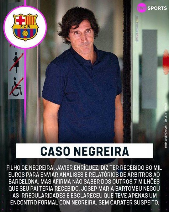 科贝：内格雷拉之子否认指控父亲和巴萨腐败 案件金额超700万欧