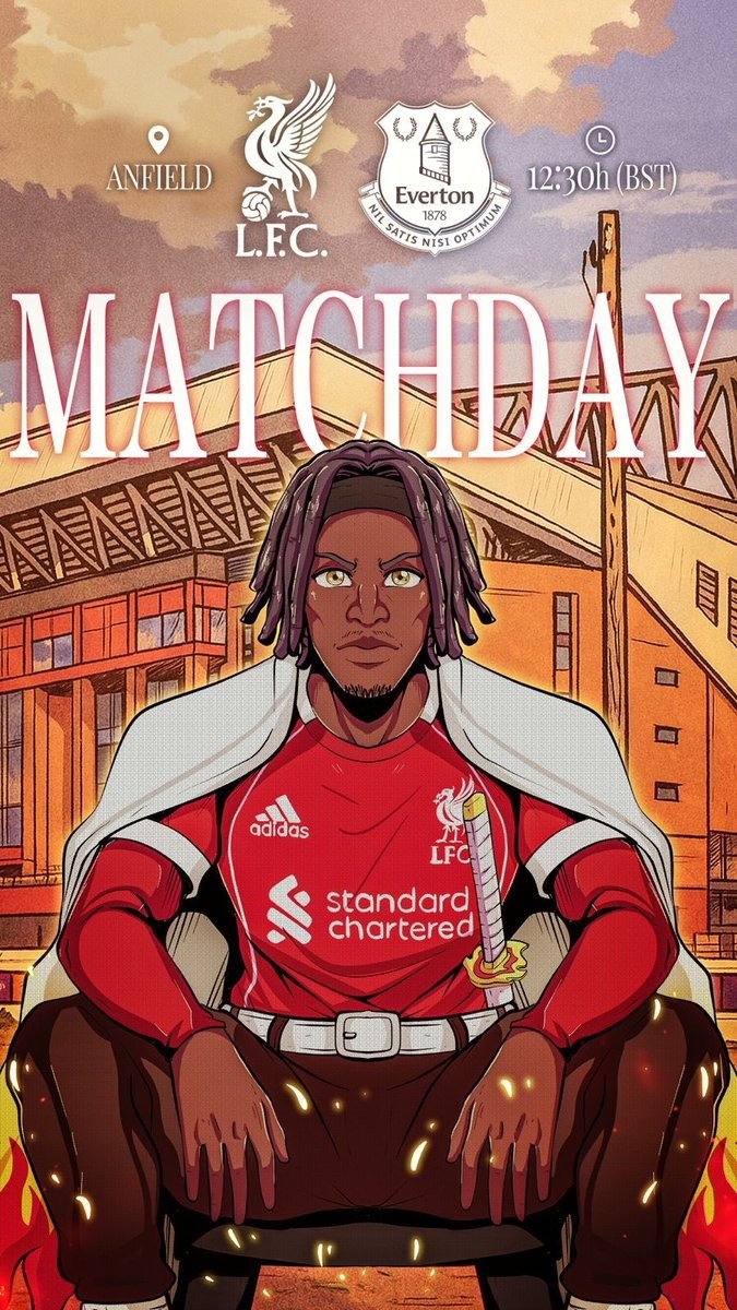 弗林蓬社媒晒个人海报，预热默西赛德郡德比