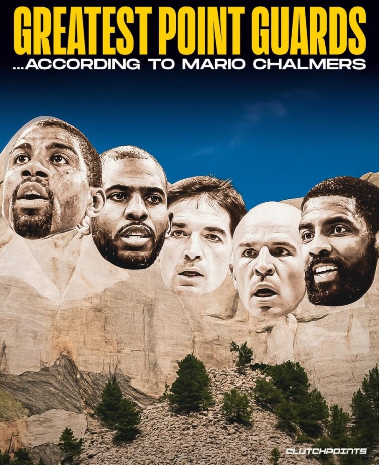 查尔莫斯历史前五控卫：魔术师、保罗、斯托克顿、基德、欧文