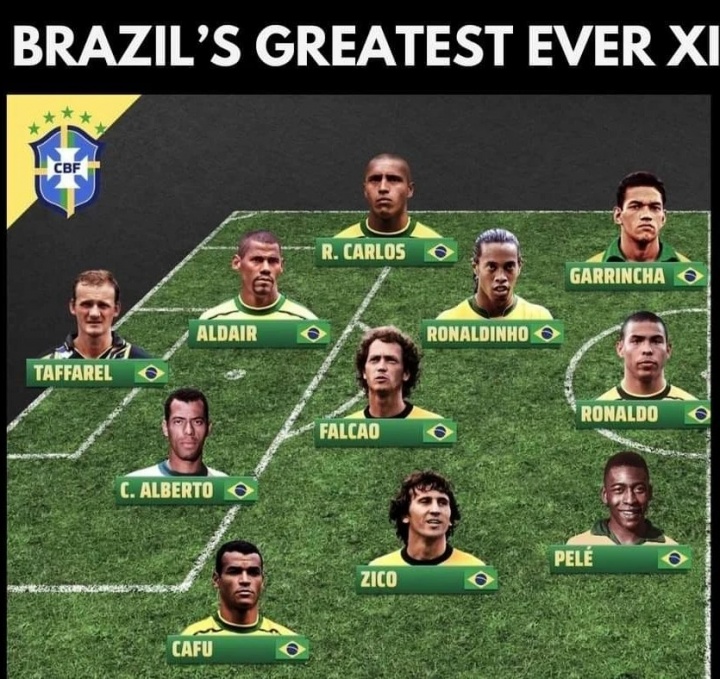 认可吗？外媒评巴西队史最佳11人阵：贝利大罗小罗领衔 无内马尔
