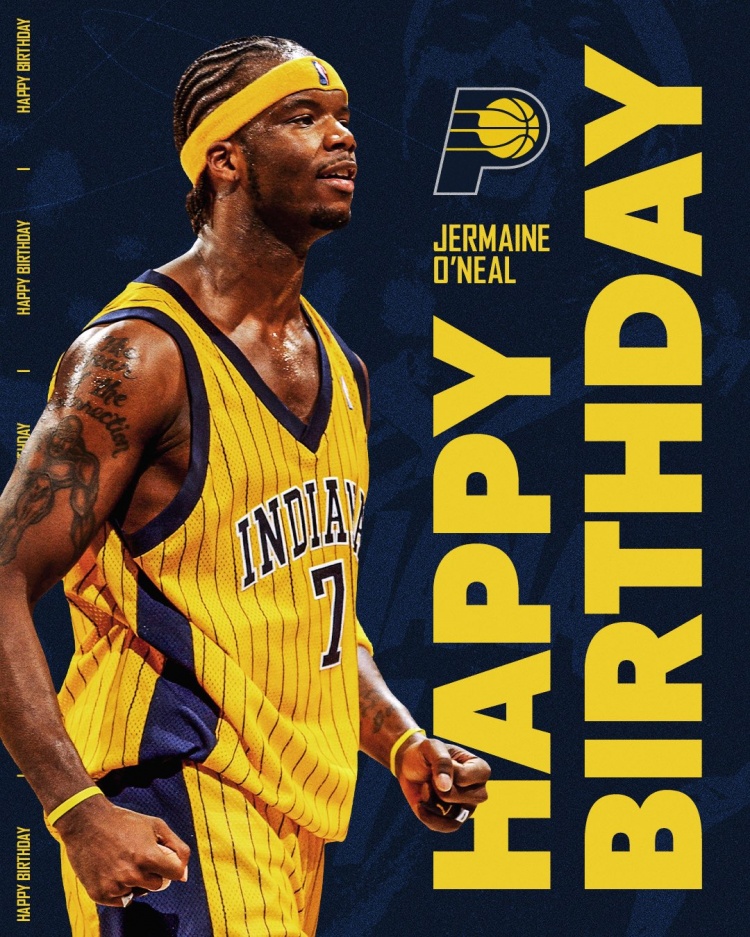 你认识这个奥尼尔吗？步行者官方祝名宿小奥尼尔47岁生日快乐🎂